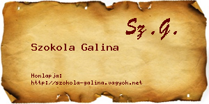 Szokola Galina névjegykártya